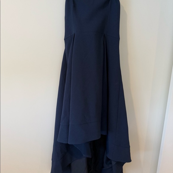 *Never Worn* C/MEO strapless high low gown in navy blue - Picture 6 of 7